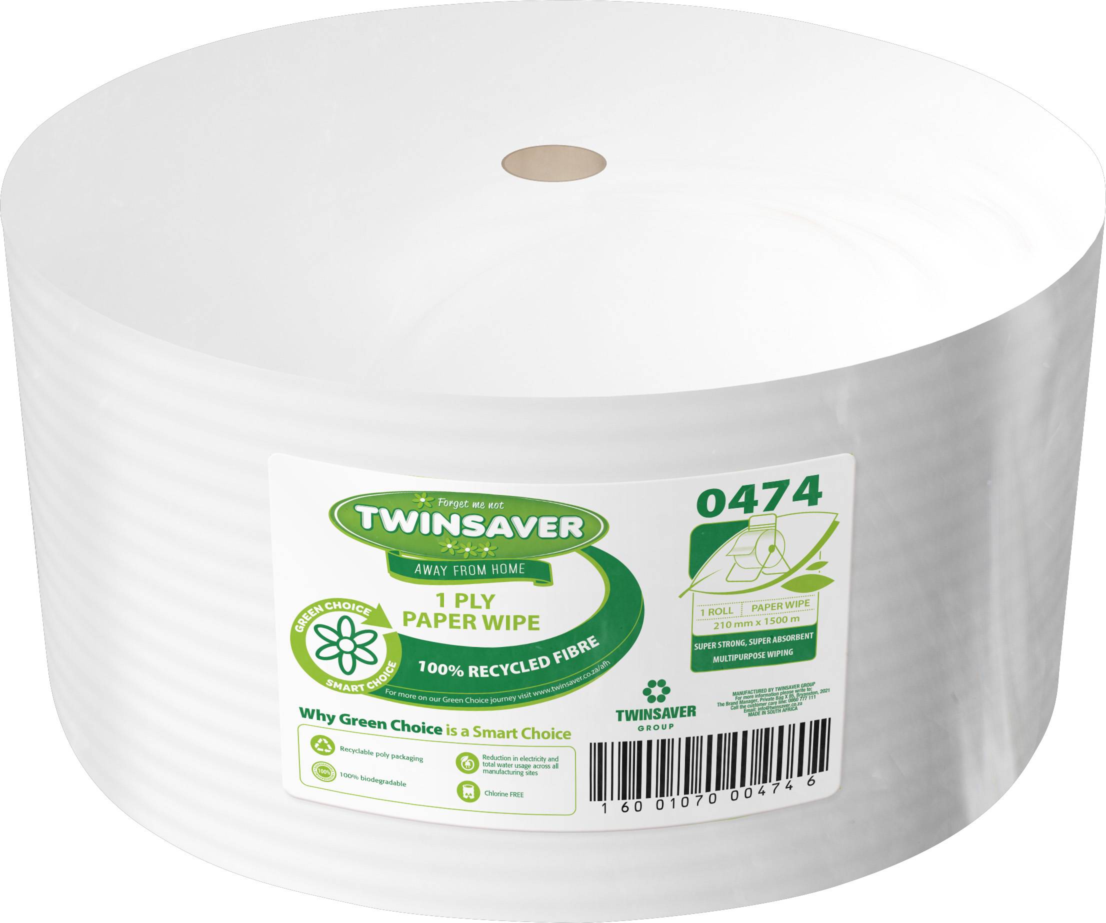 TS 0474 - 1Ply Paper Wipe