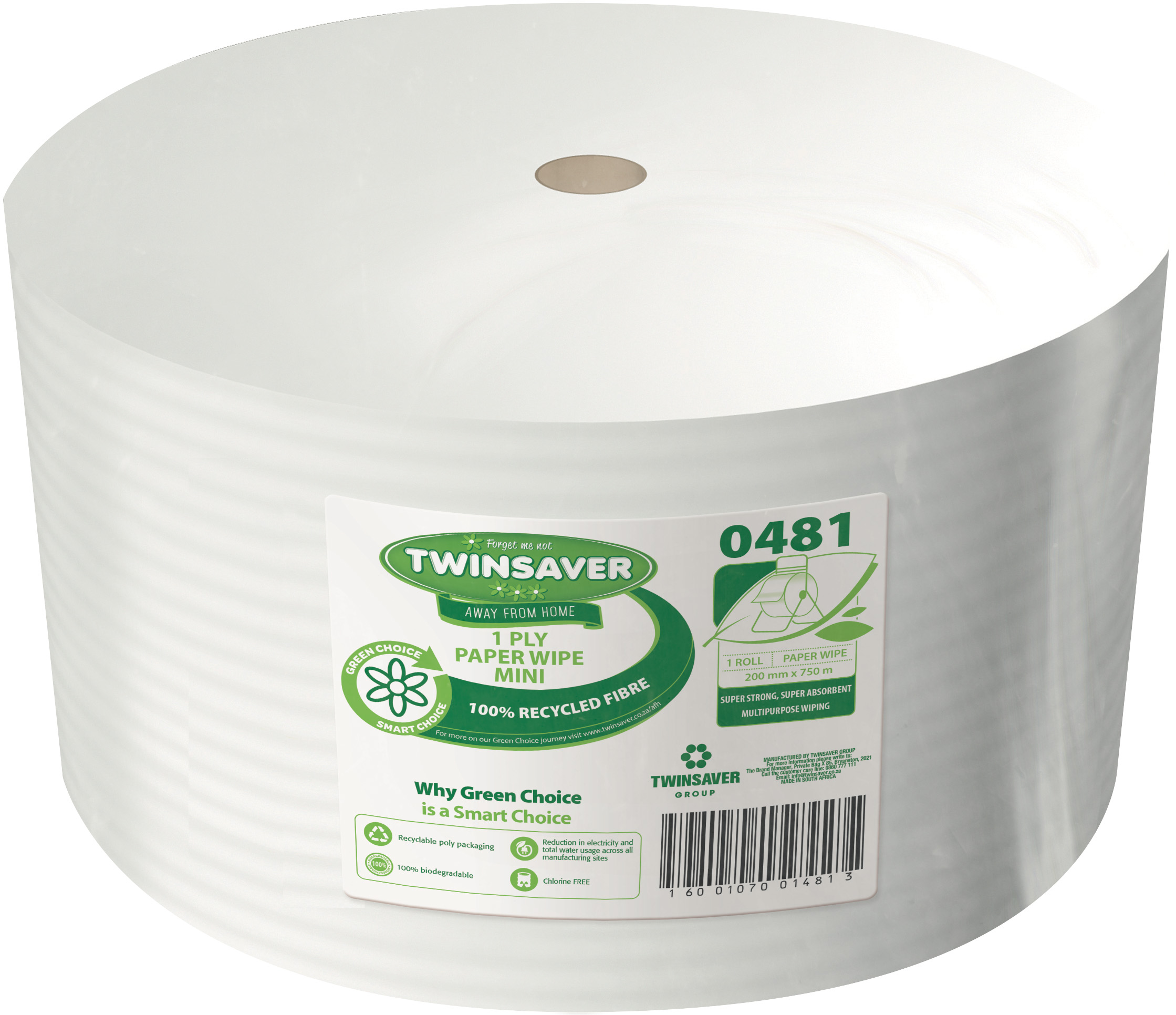 TS 0481 - 1Ply Paper Wipe Mini